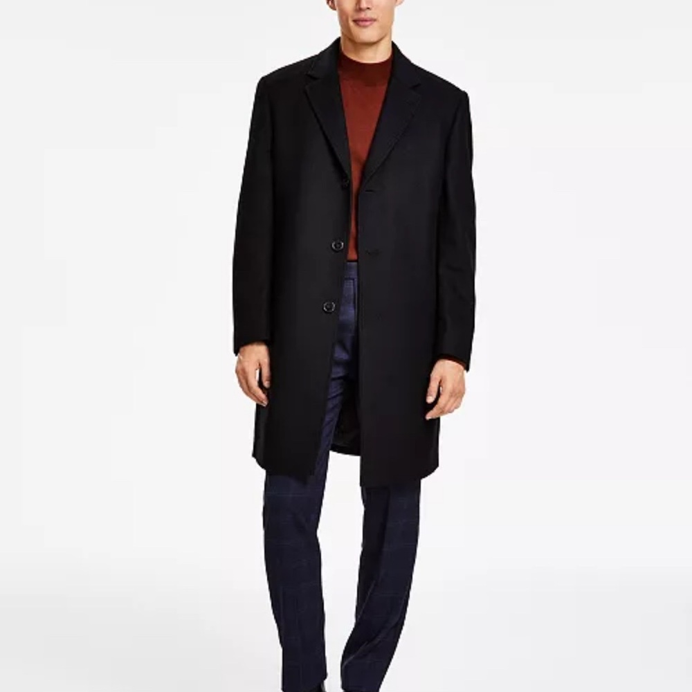 Black Michael Kors Pea Coat with Classic Style size 42R